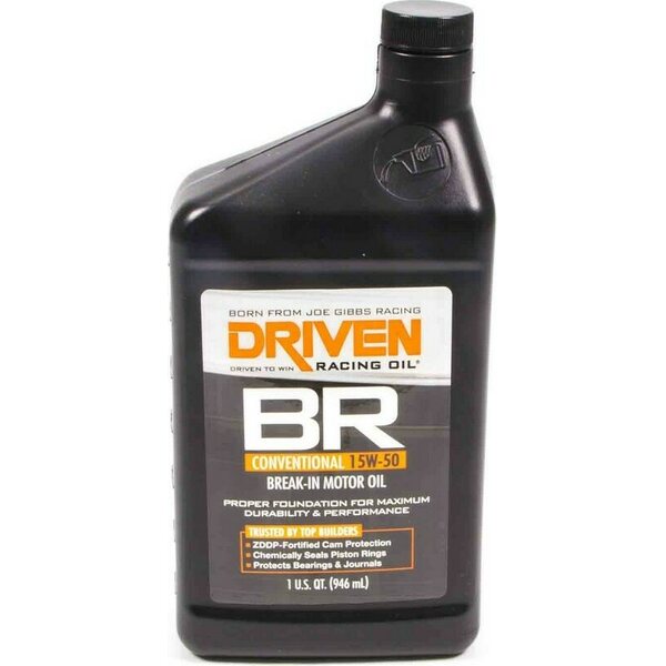 Driven Racing Oil - 00106 - BR 15w50 Petroleum Oil 1Qt Break-In Oil