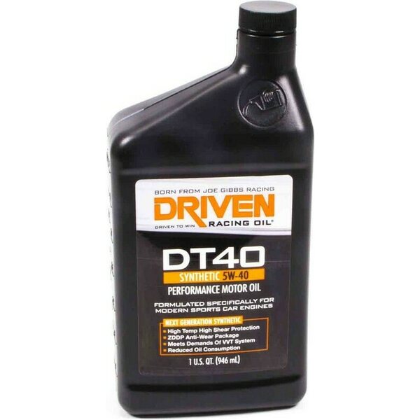 Driven Racing Oil - 02406 - DT40 5w40 Synthetic Oil 1 Qt Bottle