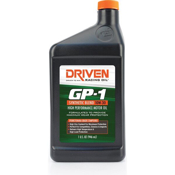 Driven Racing Oil - 19306 - GP-1 Semi-Synthetic 10w30 1 Quart