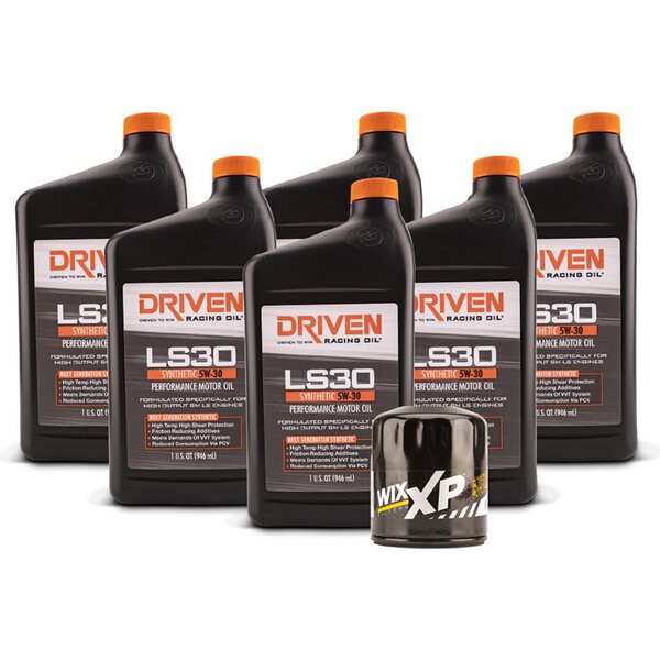 Driven Racing Oil - 20633K - LS30 Oil Change Kit 97- 06 LS Engines 6 Qt