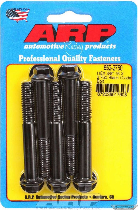 ARP Bolt Kit - 6pt (5) 3/8-16 x 2.750 ARP Bolt Kit - 6pt (5) 3/8-16 x 2.750