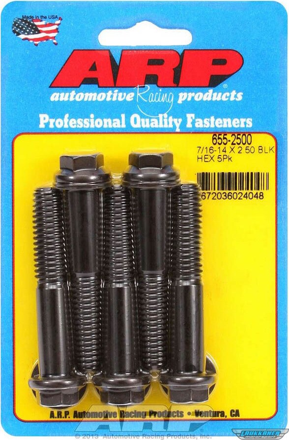 ARP Bolt Kit - 6pt (5) 7/16-14 x 2.500 ARP Bolt Kit - 6pt (5) 7/16-14 x 2.500