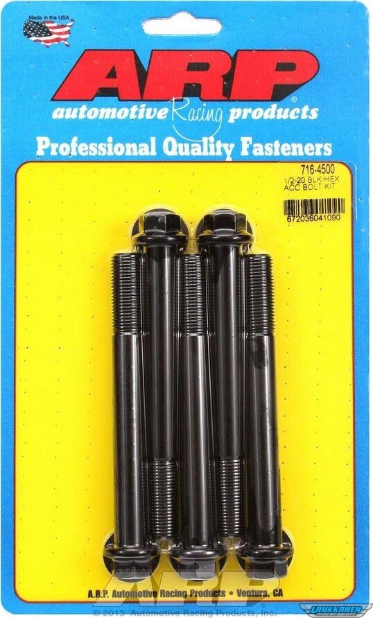 ARP Bolt Kit - 6pt (5pk) 1/2-20 x 4.500 ARP Bolt Kit - 6pt (5pk) 1/2-20 x 4.500