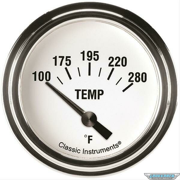 Classic Instruments White Hot Temperature Gauge 2-5/8 Short Sweep WH226SLF-06 Classic Instruments White Hot Temperature Gauge 2-5/8 Short Sweep WH226SLF-06