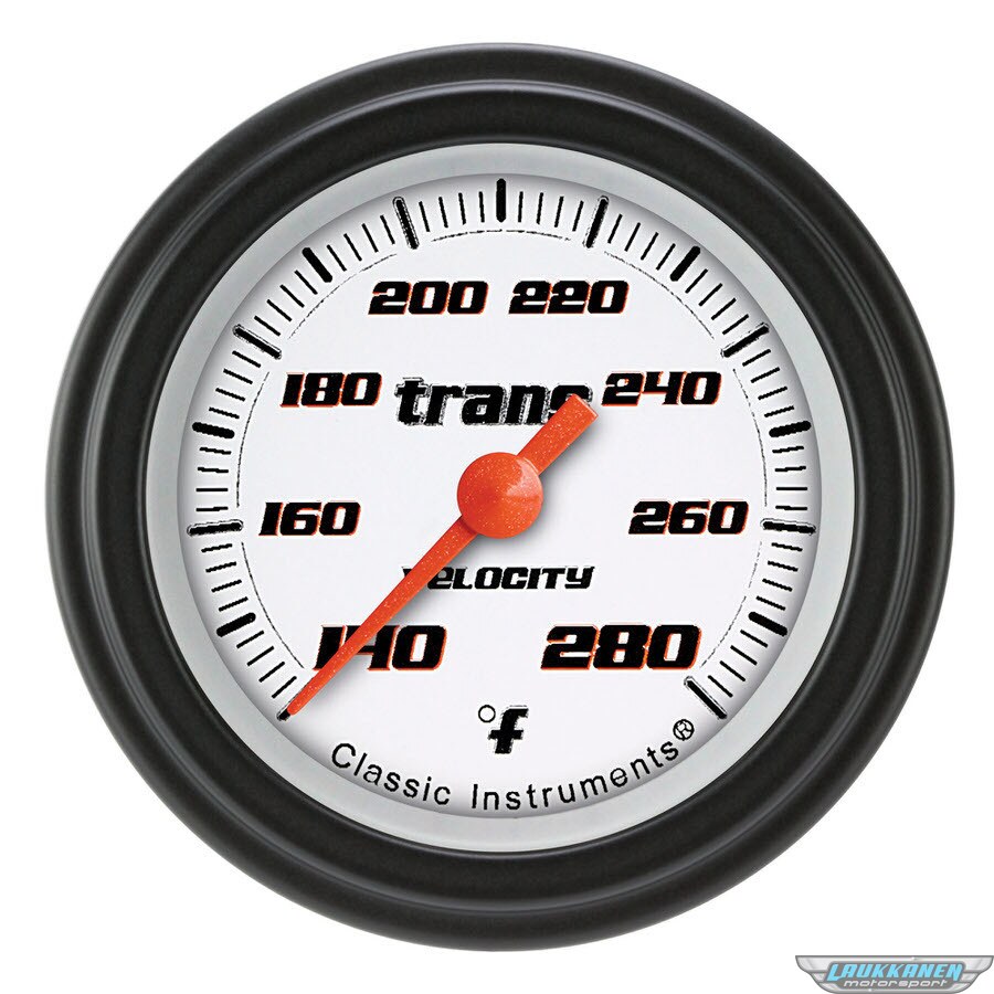 Classic Instruments Velocity White Transmission Temp 2-1/8 Full Sweep Classic Instruments Velocity White Transmission Temp 2-1/8 Full Sweep
