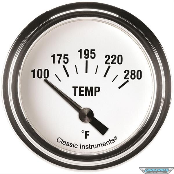 Classic Instruments White Hot Temperature Gauge 2-5/8 Short Sweep WH226SLF-06 Classic Instruments White Hot Temperature Gauge 2-5/8 Short Sweep WH226SLF-06