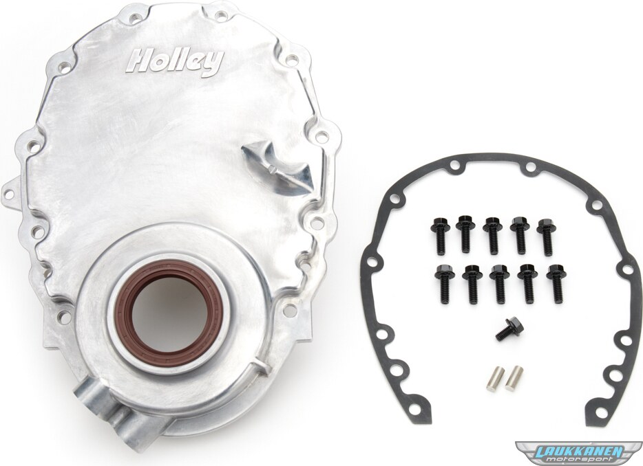 Holley SBC Vortec Alm Timing Cover w/Crank Senspr Holley SBC Vortec Alm Timing Cover w/Crank Senspr