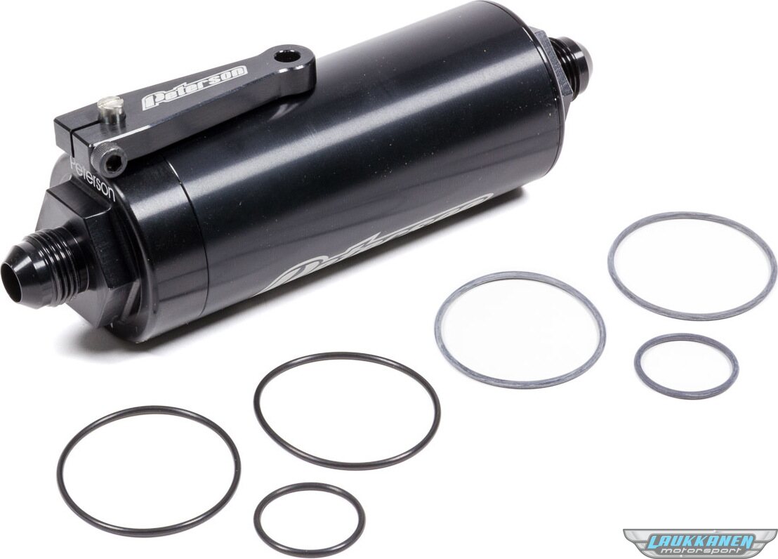 Peterson 090625 Fuel Filter 8an 100 Micro w/Ball Valve Fuel