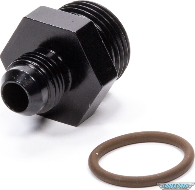 Fragola #6 x 7/8-14 (#10) Radius O-Ring Fitting Black 495113-BL
