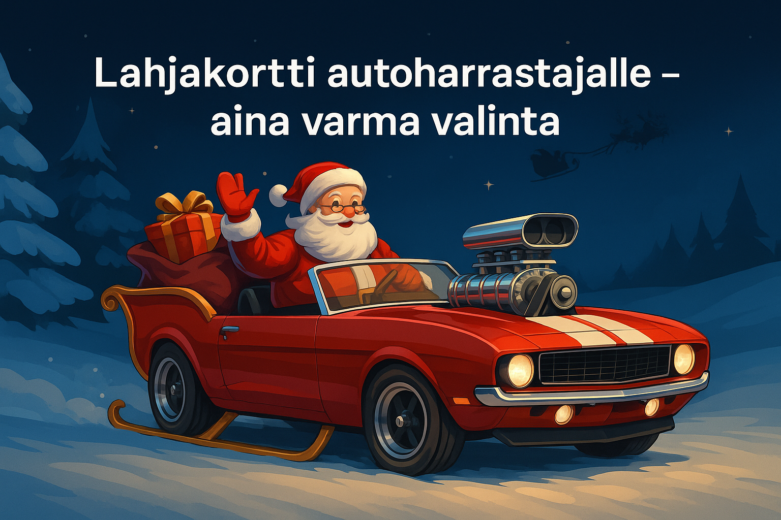 Joulupukki Camaro V8:n ratissa – lahjakortti autoharrastajalle